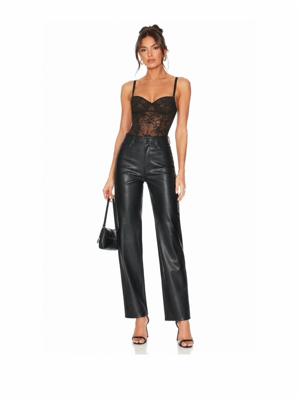 NWT size 25 PISTOLA Cassie high rise faux leather pants